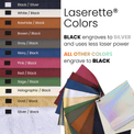 Laserette Luggage Tag — Laserette Colors Engrave to Black or Silver