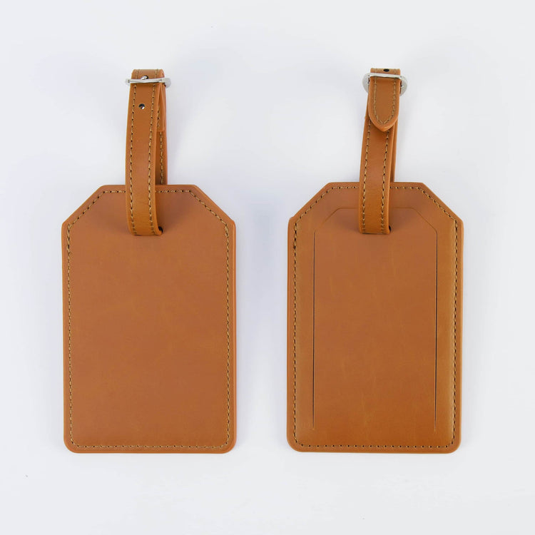 Laserette Luggage Tag — Laserette Luggage Tag rawhide