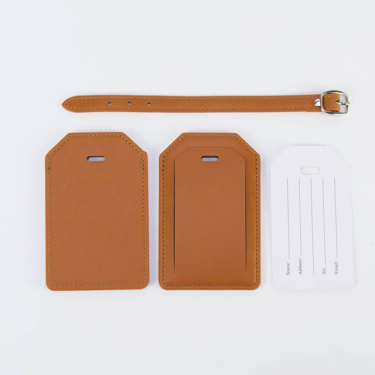 Laserette Luggage Tag — Laserette Luggage Tag rawhide