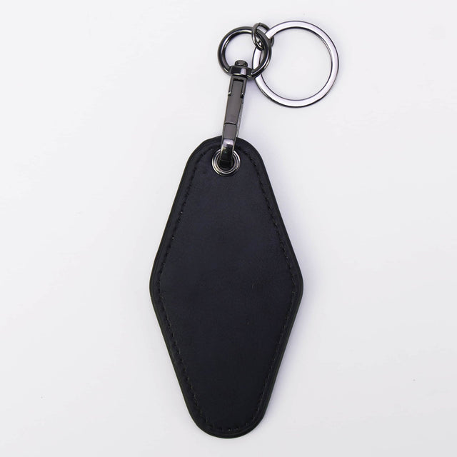 Laserette Motel Keychain — Engravable Motel Keychain Leatherette black