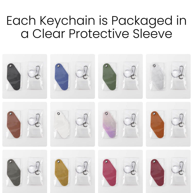 Laserette Motel Keychain — Laserette motel keychain retail ready sleeve engravable uv print