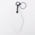 Laserette Motel Keychain — Engravable Motel Keychain Leatherette white
