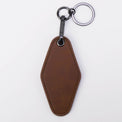 Laserette Motel Keychain — Engravable Motel Keychain Leatherette brown 1