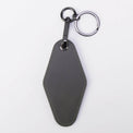 Laserette Motel Keychain — Engravable Motel Keychain Leatherette gray