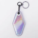 Laserette Motel Keychain — Engravable Motel Keychain Leatherette holographic