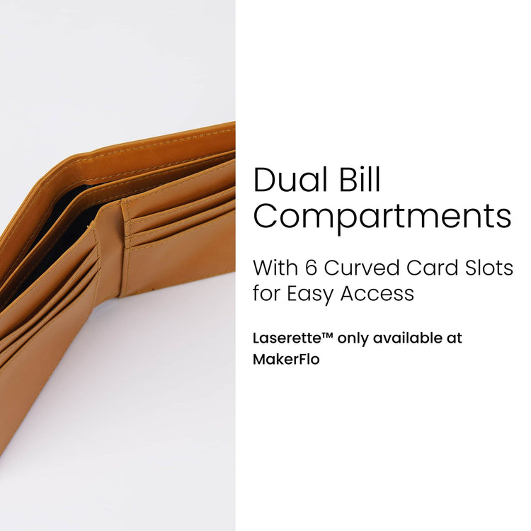 Laserette Wallet — Laserette leatherette wallet mens bifold wallet engravable uv print