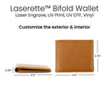 Laserette Wallet — Laserette Bifold Wallet Dims