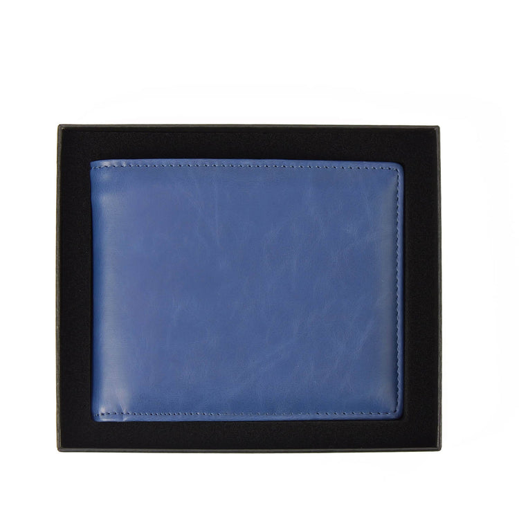 Laserette Wallet — Laserette Leatherette Wallet Navy Blue.3