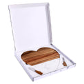 Marble Heart Shaped Serving Set — Marble Wood Heart Board Serving Set 5