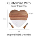 Marble Heart Shaped Serving Set — heart MARBLE WOOD CUTTING BOARD DIMS