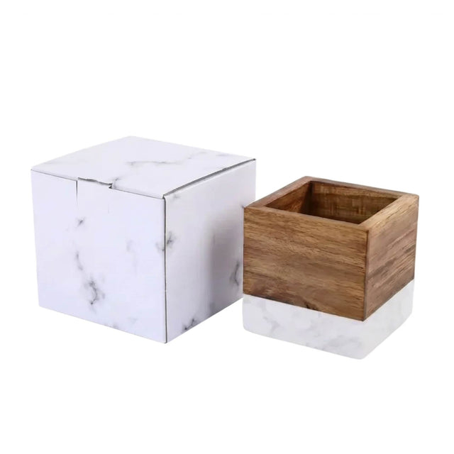 Marble Pen/Pencil Holder — MARBLE WOOD PEN PENCIL HOLDER 3
