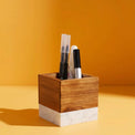 Marble Pen/Pencil Holder — MARBLE WOOD PEN PENCIL HOLDER 4