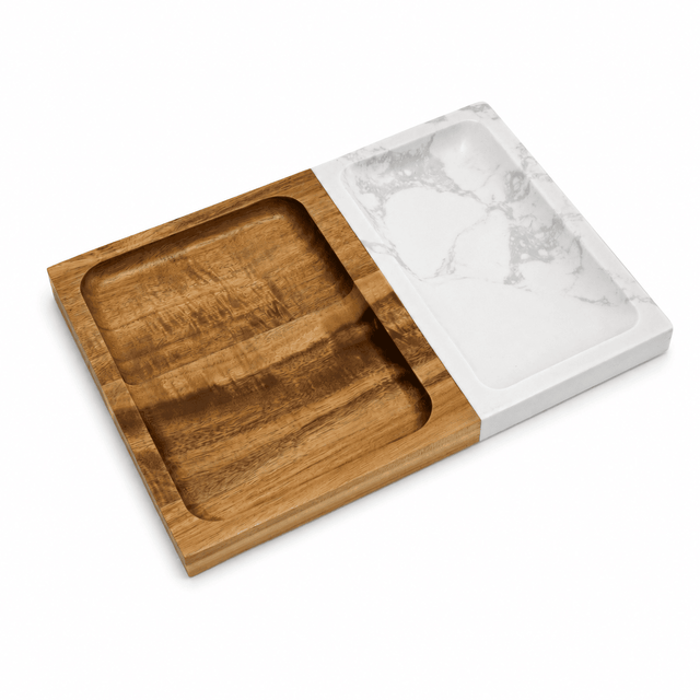 Marble & Wood Valet Tray — Marble Wood Valet Tray 7