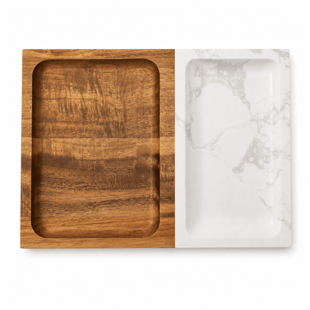 Marble & Wood Valet Tray — Marble Wood Valet Tray 5