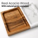 Marble & Wood Valet Tray — Marble Wood Valet Tray