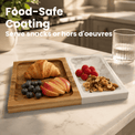 Marble & Wood Valet Tray — Marble Wood Valet Tray Food Safe Serving Tray