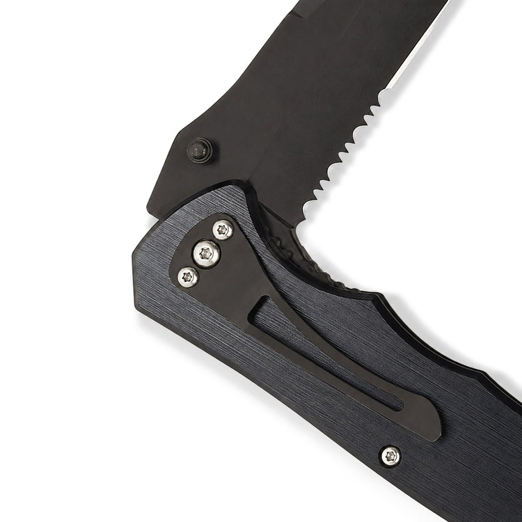 Pocket Knives — black pocket knife half open beltcliip