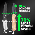 Pocket Knives — New Design Handle Lengthend Pocket Knife More Engraving Space