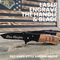 Pocket Knives — 6 Laser Engrave Pocket Knife Blade Handle