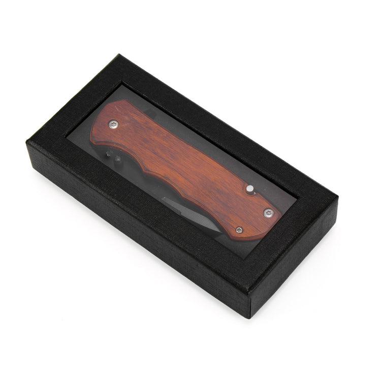 Pocket Knives — Rosewood pocket knife engraving blank folded in gift box