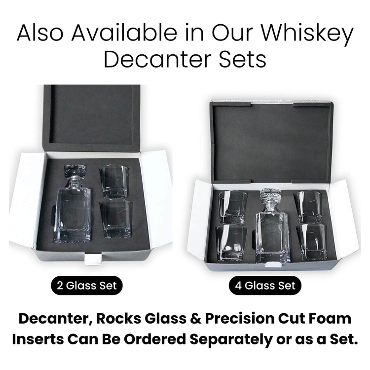 Whiskey Decanter - Square - 750mL — Order Rocks Glass As Set