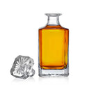 Square 750mL whiskey decanter with topper