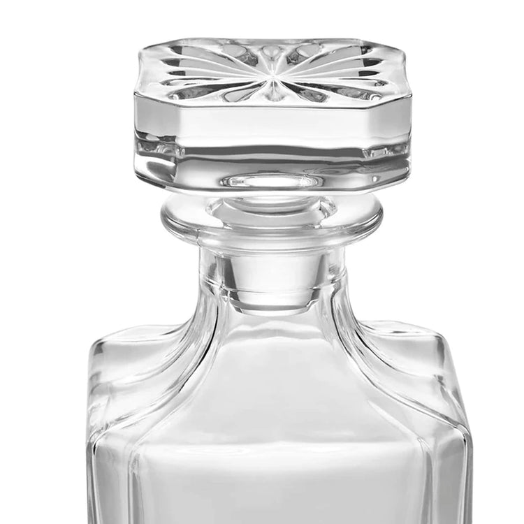 Whiskey Decanter - Square - 750mL — Whiskey decanter 750mL decorative topper
