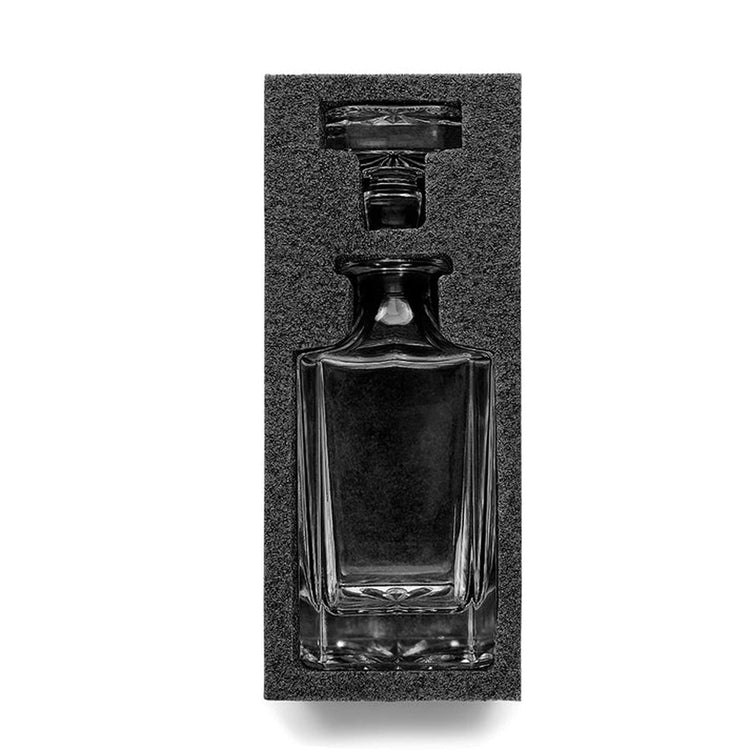 Whiskey Decanter - Square - 750mL — Whiskey decanter foam display