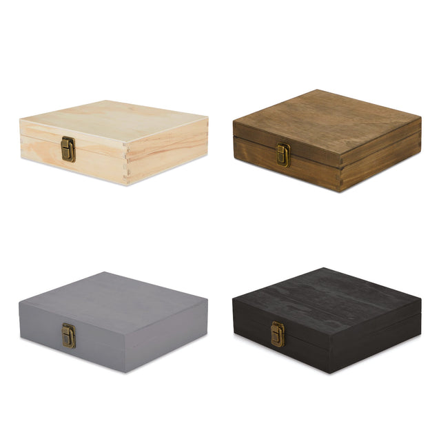 Wood Cigar Boxes — 4 color options for wooden cigar boxes 01