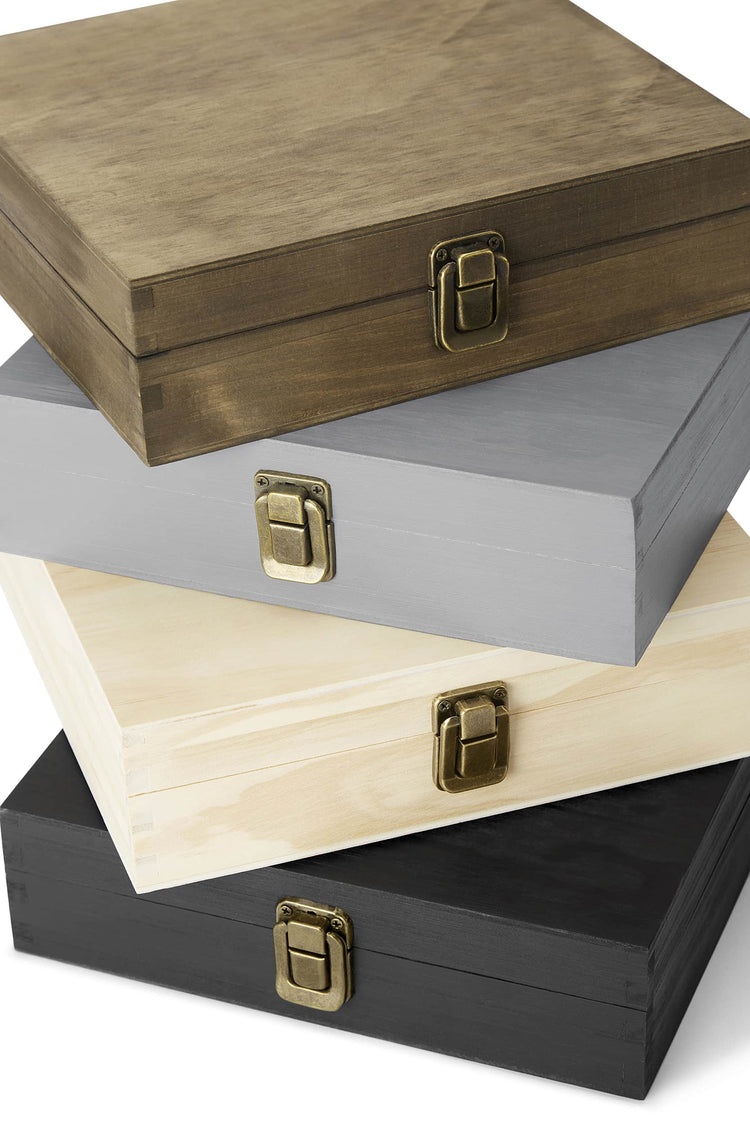 Wood Cigar Boxes — wood boxes with hinged lid