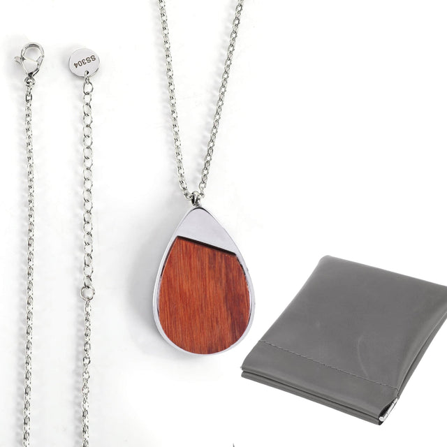 Wood Pendant Necklace — Reversible Engravable Wood Pendant Necklace 9