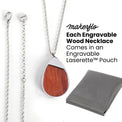 Wood Pendant Necklace — Reversible Engravable Wood Pendant Necklace 8