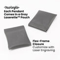 Wood Pendant Necklace — Laserette Jewelry Pouch 12
