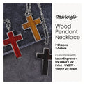 Wood Pendant Necklace — Wood pendant jewelry 1