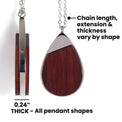 Wood Pendant Necklace — Reversible Engravable Wood Pendant Necklace 5