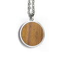 Wood Pendant Necklace — engravable wood pendant necklace circle natural