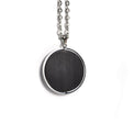 Wood Pendant Necklace — engravable wood pendant necklace circle black