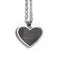 Wood Pendant Necklace — engravable wood pendant necklace heart black