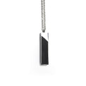 Wood Pendant Necklace — engravable wood pendant necklace vertical bar black