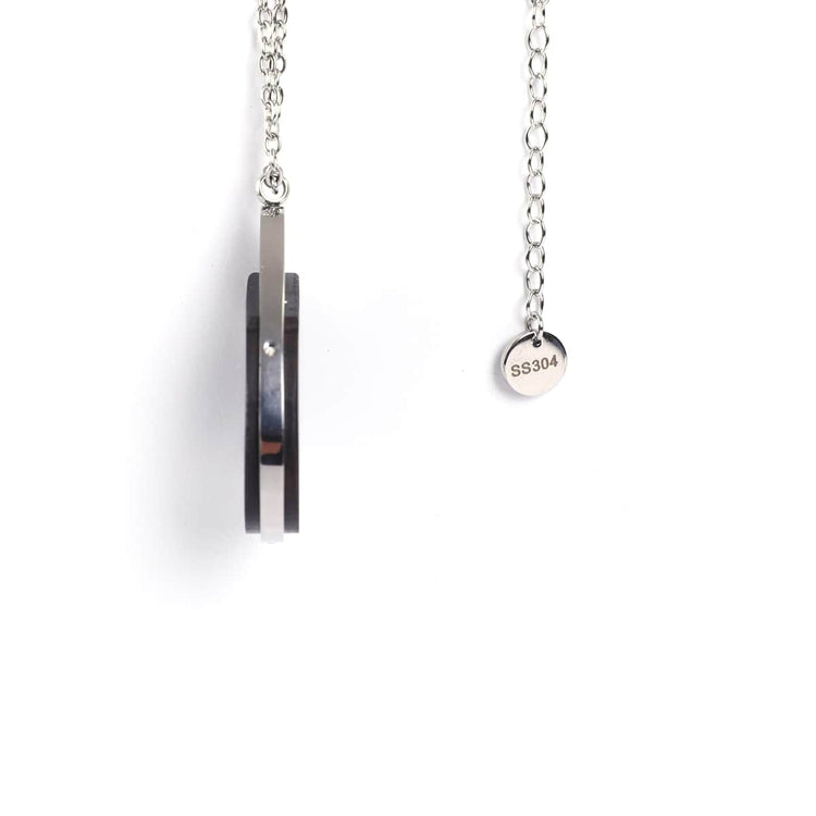 Wood Pendant Necklace — engravable wood pendant necklace double sided for engraving