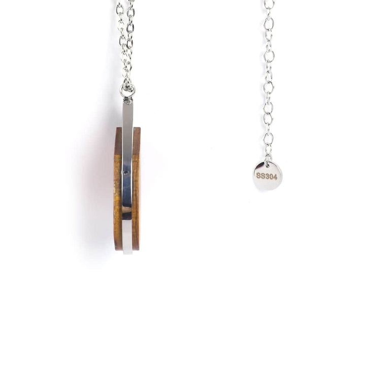 Wood Pendant Necklace — engravable wood pendant necklace double sided wood engraving