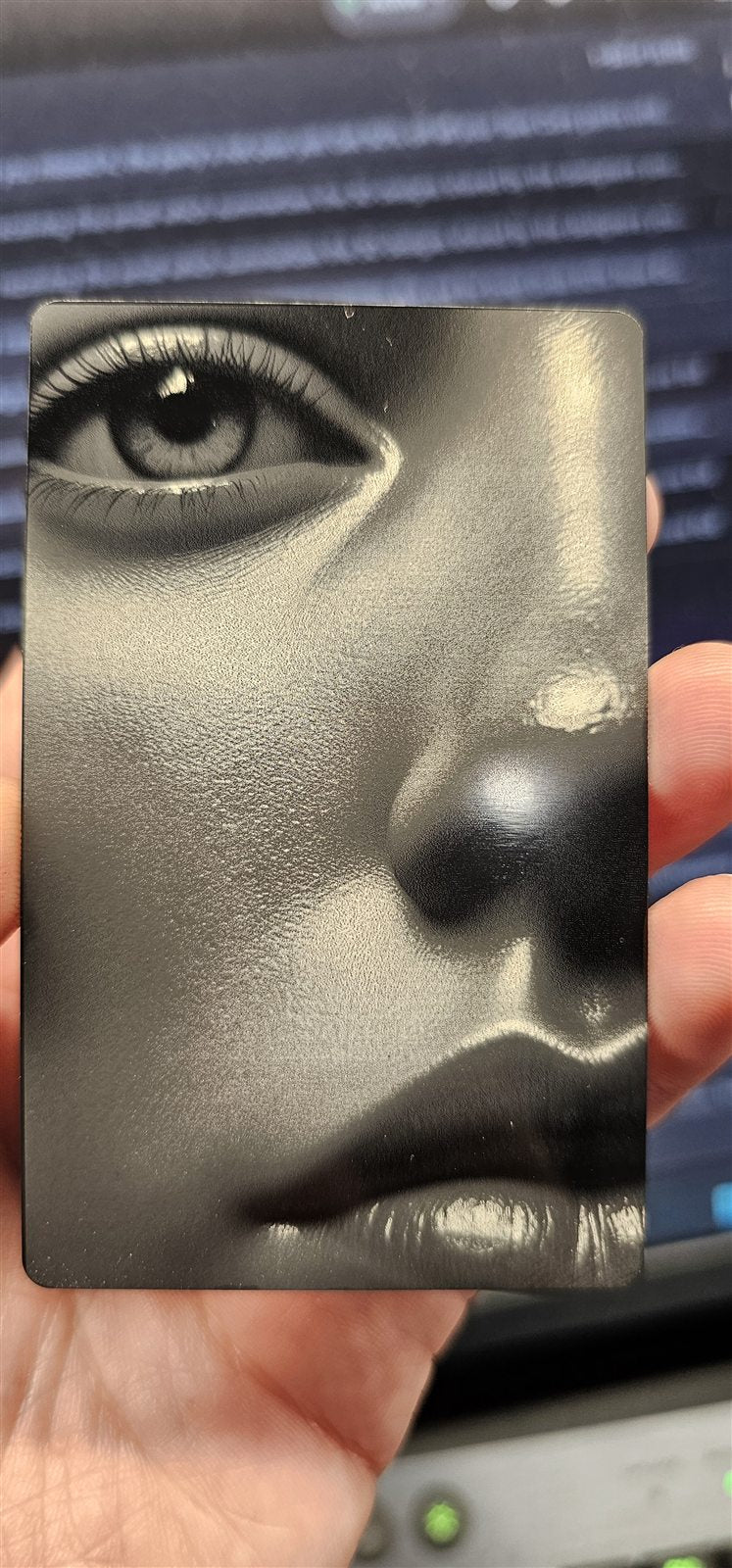 Custom engraved metal card