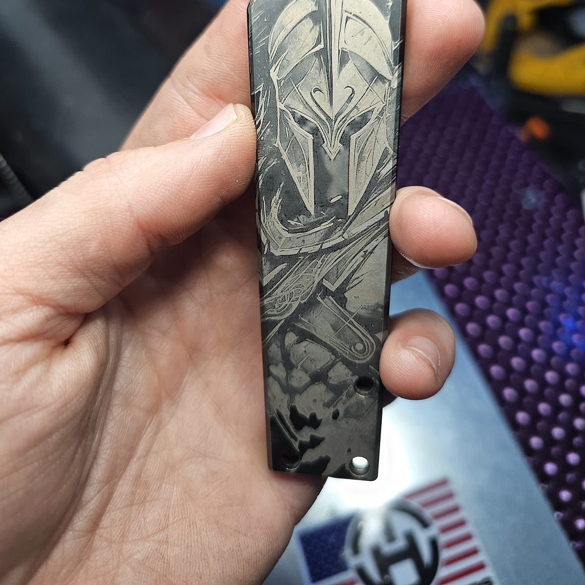 CRC Engraving work example 1